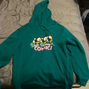 H&M Disney Graphic Hoodie, Size Large, Color Green, Pink, and White. Worn Once